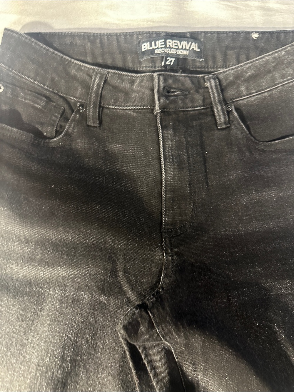Blue Revival Straight Jeans — Black